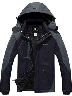 GEMYSE Men's Mountain Waterproof Ski Snow Jacket Winter Windproof Rain Jacket