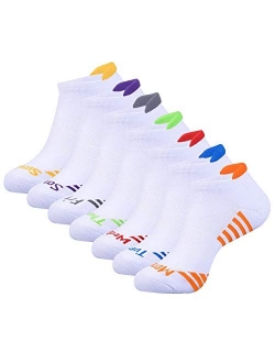 JOYNE Mens Ankle Athletic Socks Low Cut Week Socks for Sports Running 7 Pack