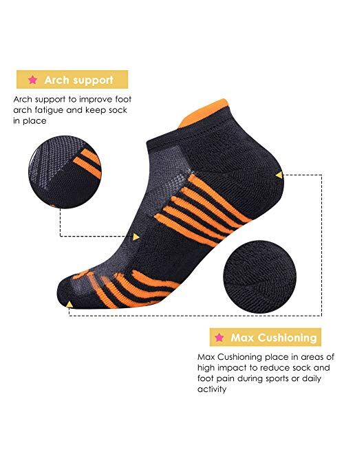 JOYNEE JOYNÉE Mens Ankle Athletic Socks Low Cut Week Socks for Sports Running 7 Pack