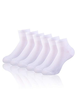 Ankle Socks Women Low Cut Athletic Running with Cushion for Sports and Casual Use 6-Pairs Pack