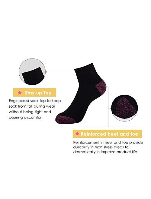 7 Pairs Pack Days of The Week Socks Women Low Cut Ankle Athletic Tab Running with Cushion for Sports and Daily Wear