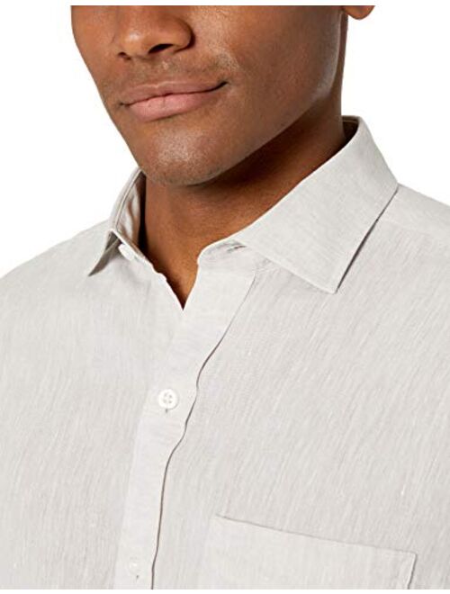 Amazon Brand - Buttoned Down Men's Classic Fit Casual Linen Cotton Shirt
