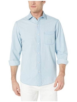 Amazon Brand - Buttoned Down Men's Classic Fit Indigo Denim Cotton Sport Shirt