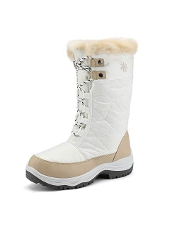Women's Warm Faux Fur Lined Mid-Calf Winter Snow Boots
