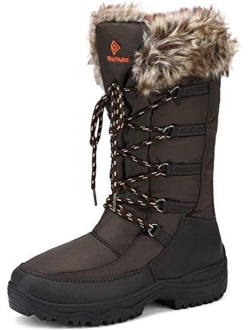 Women's Warm Faux Fur Lined Mid-Calf Winter Snow Boots