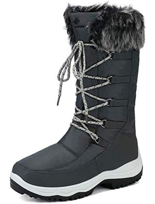 DREAM PAIRS Women's Warm Faux Fur Lined Mid-Calf Winter Snow Boots