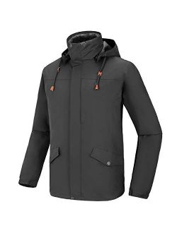 CAMEL Men's 3 in 1 Ski Jacket Waterproof with Reversible Warm Fleece Jacket Detachable Hooded Outdoor Snow Coat