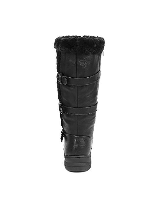 DREAM PAIRS Women's Winter Fully Fur Lined Zipper Closure Snow Knee High Boots