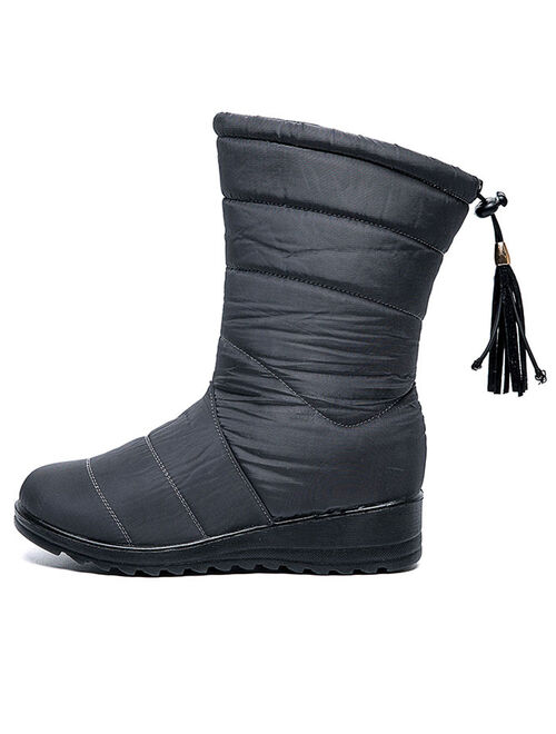 Snow Boots for Girls Womens Waterproof Slip Resistant Winter Snow Cold Weather Boots Warm Ladies Shoes
