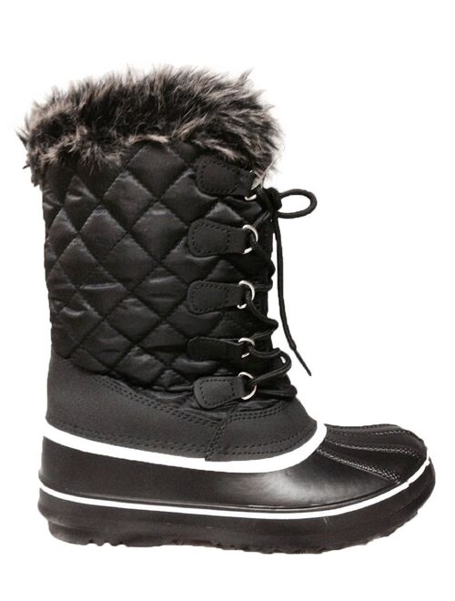 OwnShoe Aspen Waterproof Faux Fur Lace Up Nonslip Snow Boots