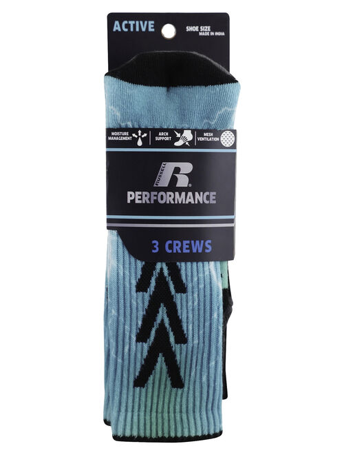Russell Boys Voltage Crew Socks, 3 Pack