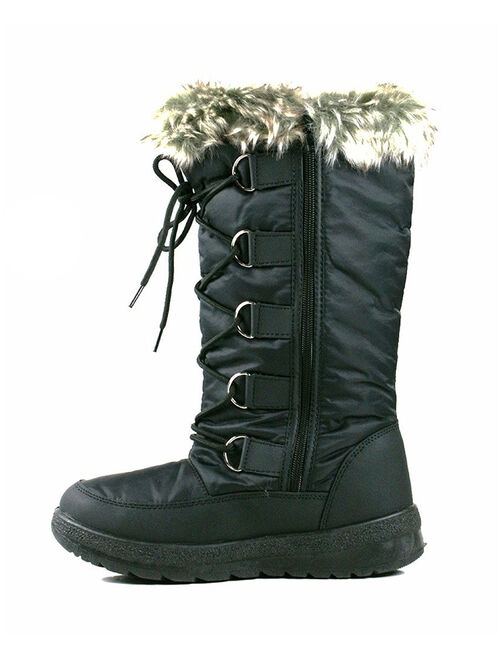 Womens Winter Snow Boots Mid-Calf Water Resistant Outdoor Warm Snow Shoes for Women