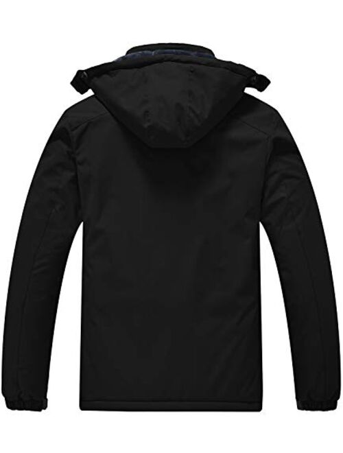 TBMPOY Men's Ski Jacket Hooded Sportswear Windproof Waterproof Windproof Outdoor Rain Jacket