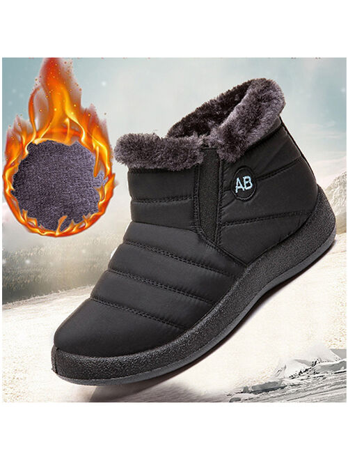 Rotosw Women Snow Ankle Boots Winter Warm Waterproof Shoes