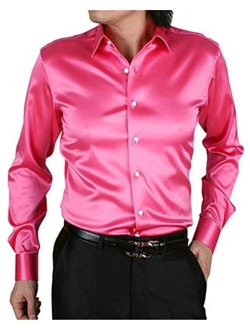 pink silk shirt mens