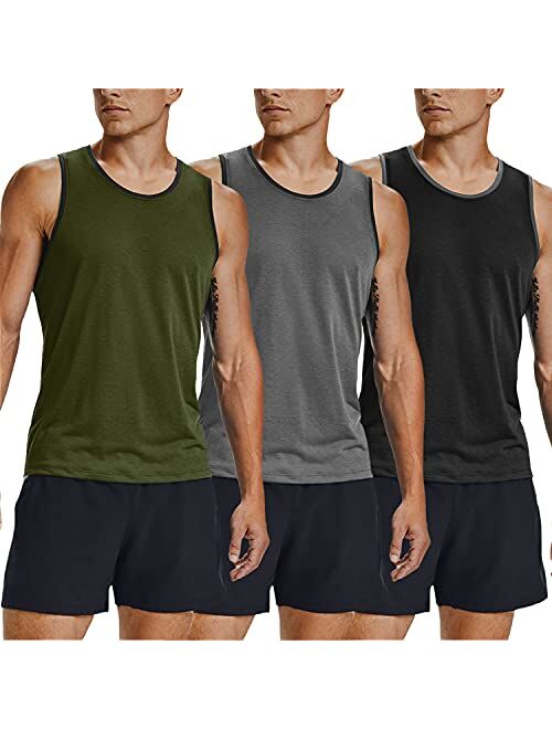 COOFANDY Men's Workout Tank Tops 3 Pack Gym Shirts Muscle Tee Bodybuilding Fitness Sleeveless T Shirts