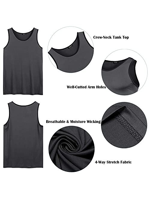 COOFANDY Men's Workout Tank Tops 3 Pack Gym Shirts Muscle Tee Bodybuilding Fitness Sleeveless T Shirts