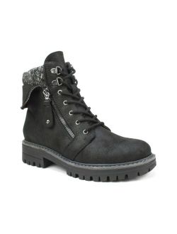 Women's Mandy Lace-Up Lug Sole Booties