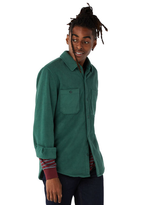 Free Assembly Men's Fleece Shirt with Two Pockets