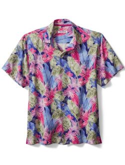 Men's Ibiza Beach Club Floral-Print Silk Shirt