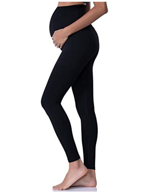POSHDIVAH Women's Maternity Leggings Over The Belly Pregnancy Yoga Pants Active Wear Workout Leggings