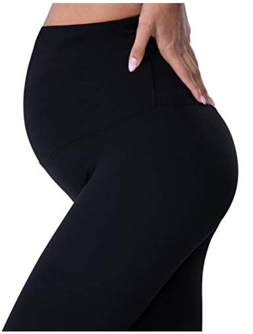 POSHDIVAH Women's Maternity Leggings Over The Belly Pregnancy Yoga Pants Active Wear Workout Leggings