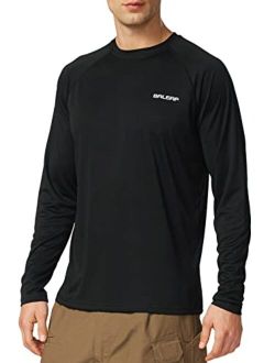 Men's Long Sleeve Shirts Lightweight UPF 50+ Sun Protection SPF T-Shirts Fishing Hiking Running
