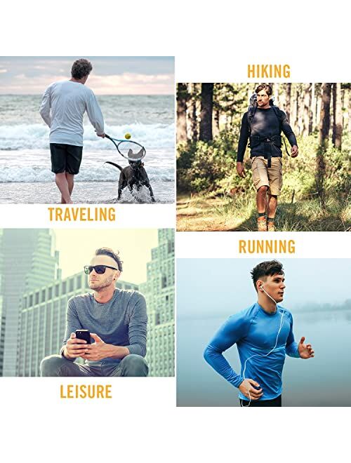 BALEAF Men's Long Sleeve Shirts Lightweight UPF 50+ Sun Protection SPF T-Shirts Fishing Hiking Running