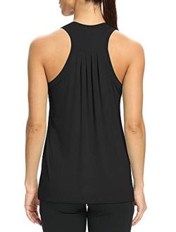 Mippo Workout Tops Flowy Athletic Yoga Shirt Muscle Racerback Tank Top for Women