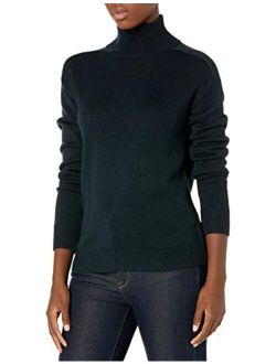 Amazon Brand - Lark & Ro Women's Premium Mid-Weight Blend Long Sleeve Turtleneck Relaxed Fit Sweater