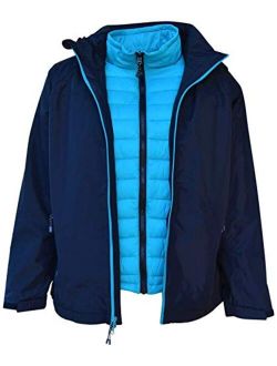 Pulse Womens Plus Size 3in1 Swiss Systems Snow Ski Jacket