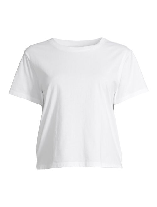 Free Assembly Women’s Short Sleeve Crop Box T-Shirt