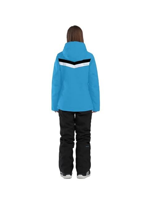 Women's Ski Bib Suit Jacket Waterproof Snowboard Colorful Printed Ski Jacket and Pants Set