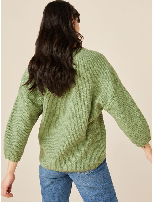 Free Assembly Women’s 3/4-Sleeve V-neck Sweater