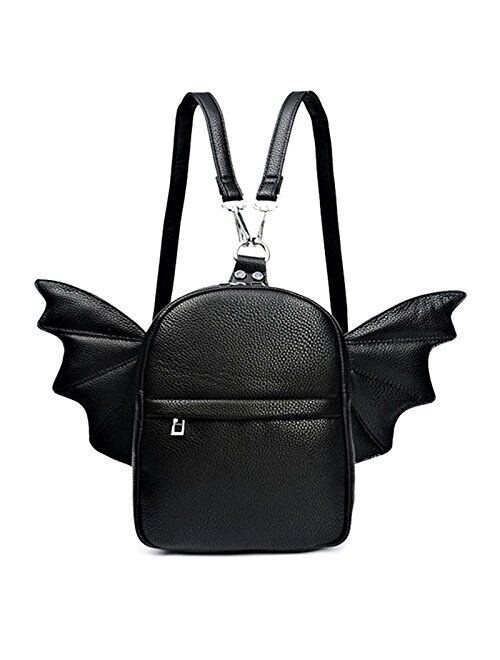 Prime Original Women Fashion Mini Backpack Purse | Detachable Bat Angel Wing Shoulder Bag