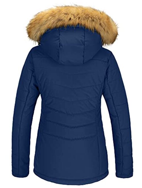 Wantdo Women's Waterproof Ski Jacket Hooded Snow Coat Mountain Winter Parka Snowboarding Jackets