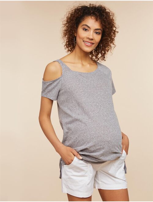 Motherhood Maternity Secret Fit Belly Poplin Maternity Shorts