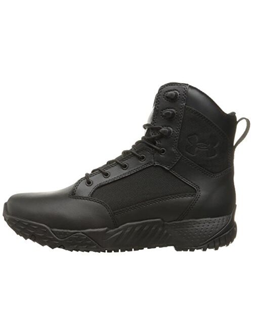 Under Armour Men's Stellar Tac - Wide (2E) Military and Tactical Snow Boot, Black/Black/Black, 2E US