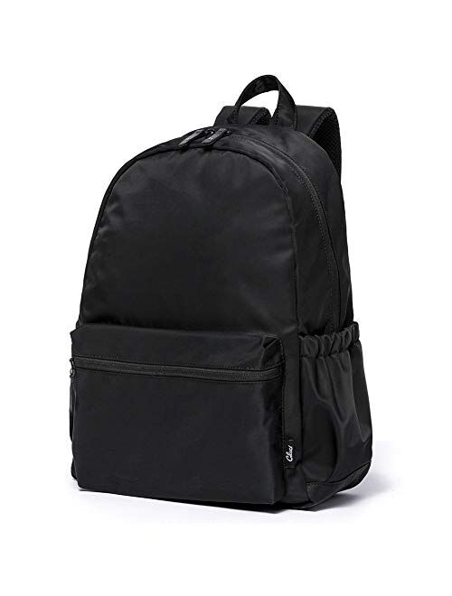 CLUCI Backpack Purse for Women Nylon Fashion Large Lightweight Travel Waterproof Ladies Shoulder Bag Fits 14 Inch Black