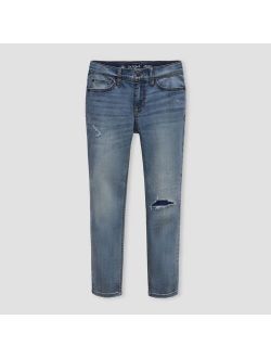Boys' Super Stretch Distressed Slim Fit Jeans - Cat & Jack™ Light Blue