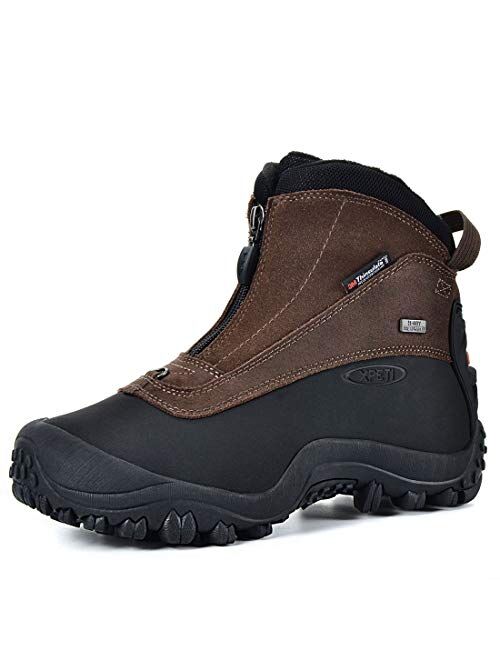 XPETI Men's SnowRider Mid Waterproof Ankle Boot Non Slip Snow Hiking Boots