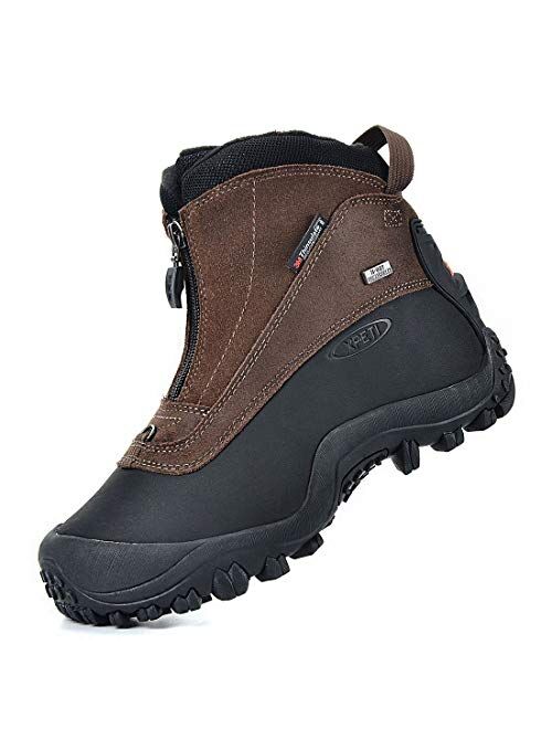 XPETI Men's SnowRider Mid Waterproof Ankle Boot Non Slip Snow Hiking Boots