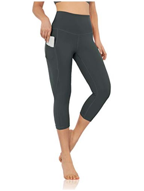 ODODOS Women's High Waisted Workout Pants with Back Pocket Running Gym Athletic Yoga Capris Leggings 