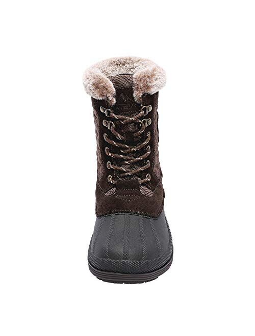 NORTIV 8 Men's Warm Winter Snow Boots Outdoor Anti-Slip Lightweight Cold Weather Boots
