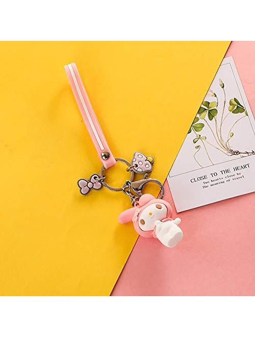 MEIPEL Cute And Fashion Keychains, Cartoon Key Ring For Purse