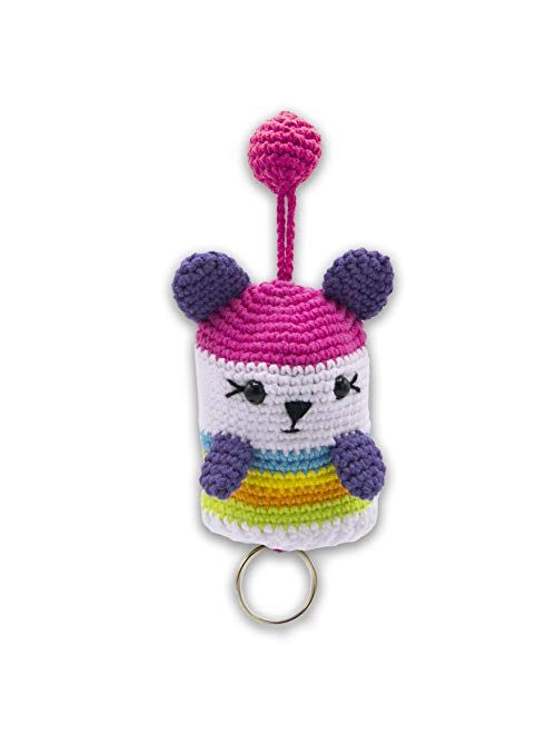 SerNidGoN Amigurumi Wristlet Keychain for Woman - Organic Cute Keychains Handmade Crochet Amigurumi Key Chain Holder - Keychains for Women - Multicolor Car Key Chains
