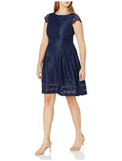 Women's Cap Sleeve Fit and Flare Dress