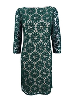 Women's All Over Lace Shift Dress