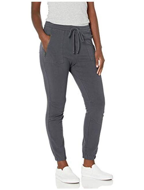 Amazon Brand - Daily Ritual Women's Stretch Cotton Knit Twill Zip Pocket Jogger Pant