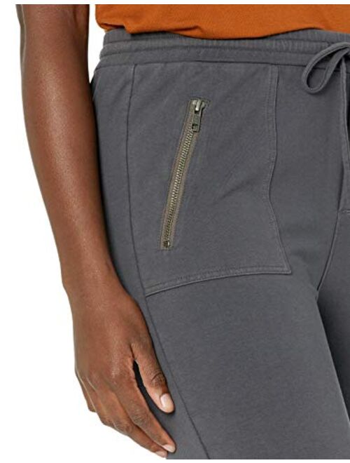 Amazon Brand - Daily Ritual Women's Stretch Cotton Knit Twill Zip Pocket Jogger Pant
